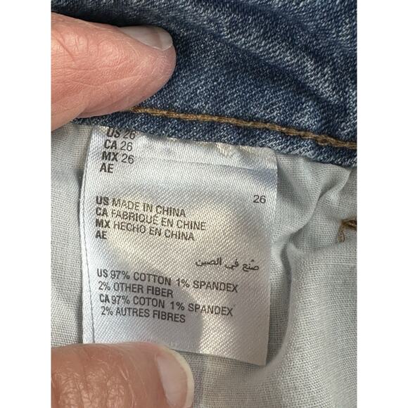 Women’s Denim Barrel Leg Jeans And Now This Sz 6 Tapered Medium Rise Cargo - Picture 16 of 16